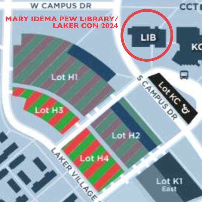 Map of parking for Laker Con